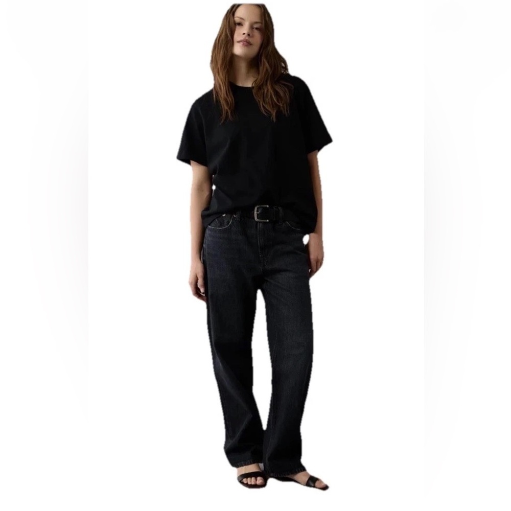 NEW American Eagle Black Ex-Boyfriend Jeans Comfort Stretch Waist  Womens 4L 27